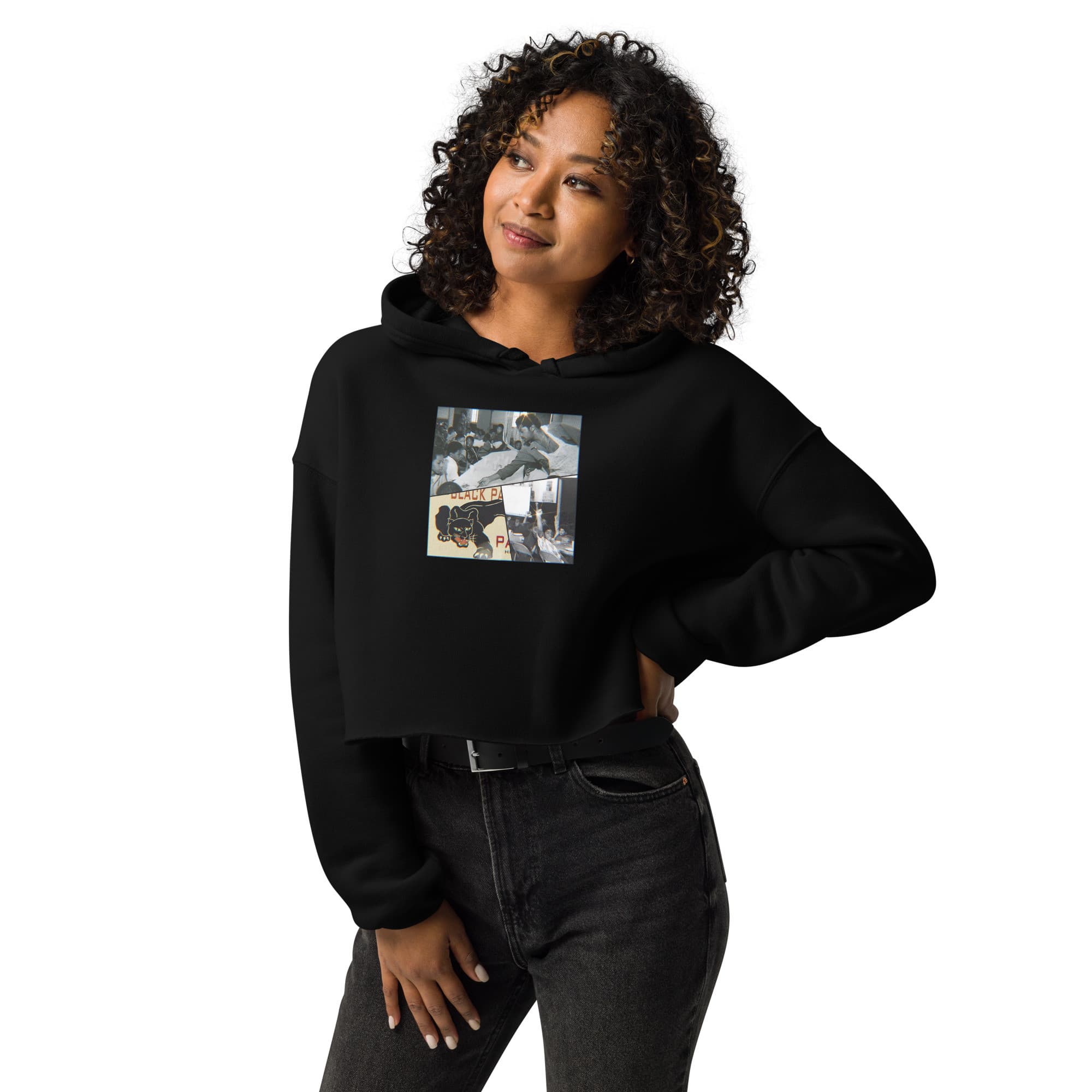 Black Panther Crop Hoodie